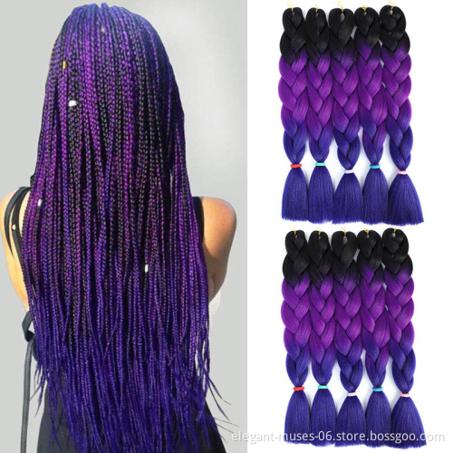 fast shipping best wholesale ombre pression braids for African Ombre expression crochet jumbo braid synthetic braiding hair
